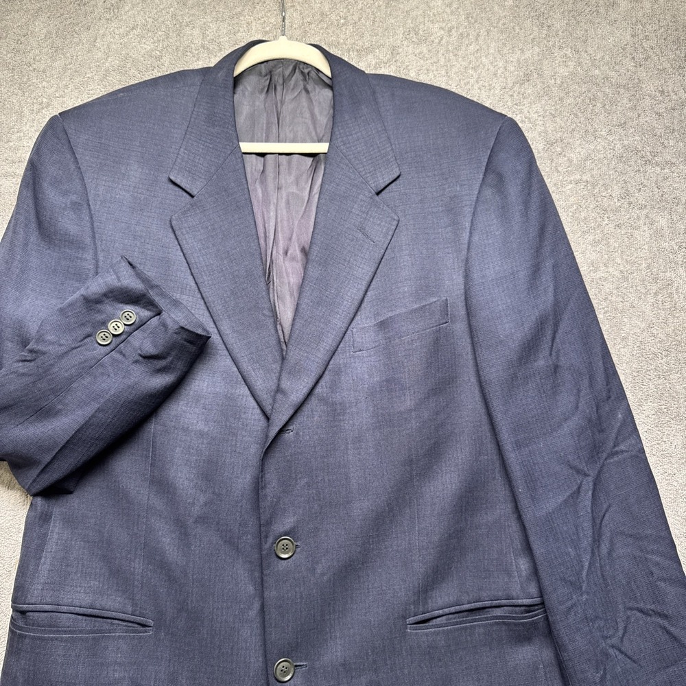 Ermenegildo Zegna Men's 42R EU 52 Navy Blue Silk Blend Soft Blazer Sport Coat